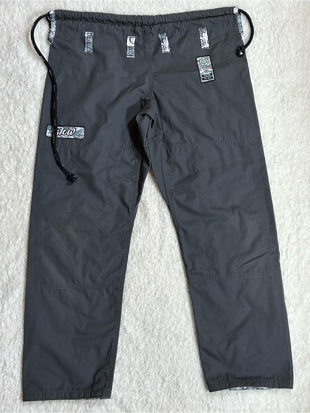 Flow Gray jiujitsu Martial Arts pants